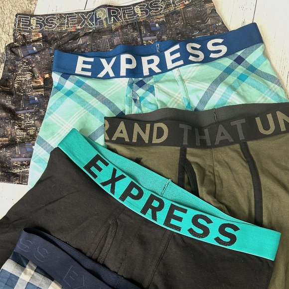 Express Underwear & Socks New Express Lot Of 5 Boxer Briefs Mens